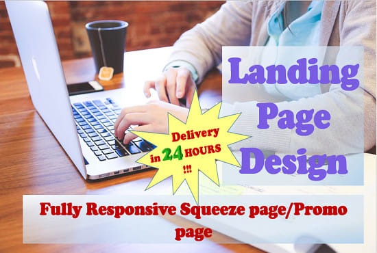 Create responsive landing page design squeeze page promo page sales ...