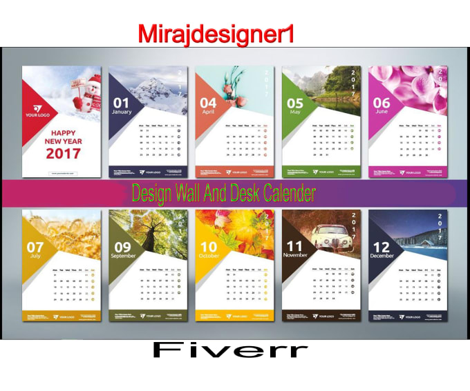 Create wall and desk calendar design by Mirajdesigner1 Fiverr
