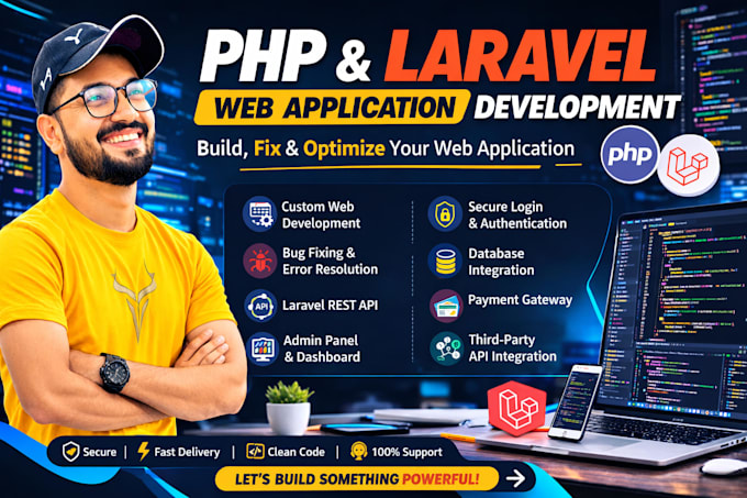 develop a custom PHP or laravel web application professionally