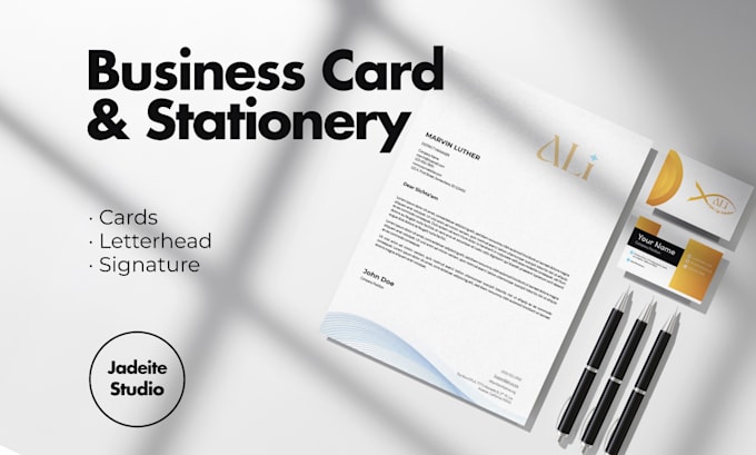 design a professional business card, letterhead and email signature