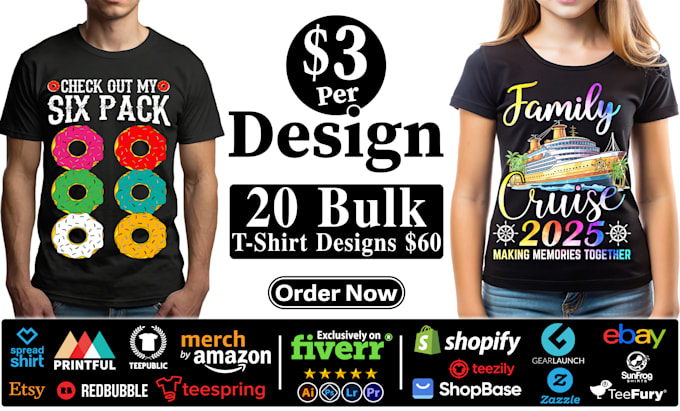 do bulk t shirt designs or trending t shirt design