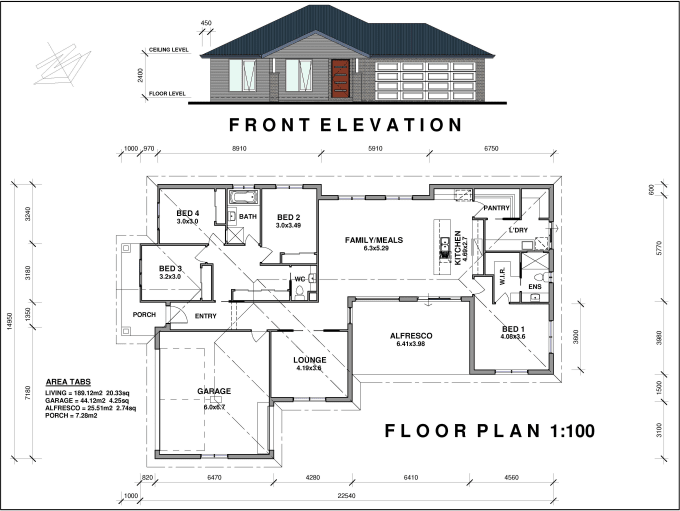 Draw 2d Floor Plan With Title Block By