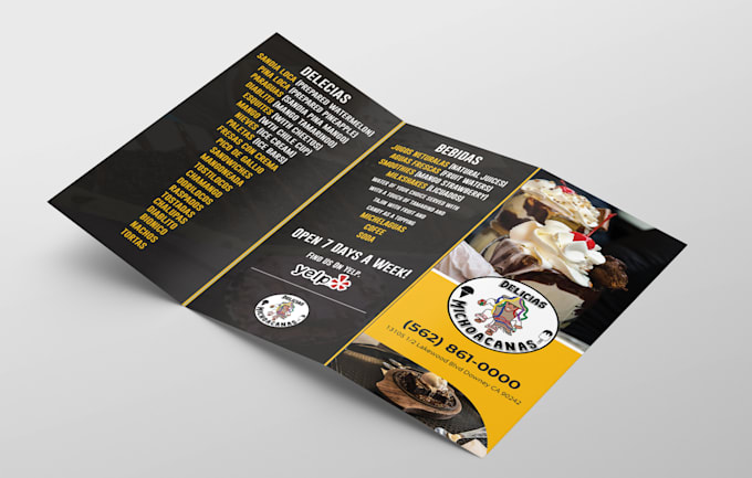 create restaurant menu design for you