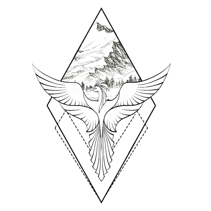 create a stunning geometric tattoo design for you