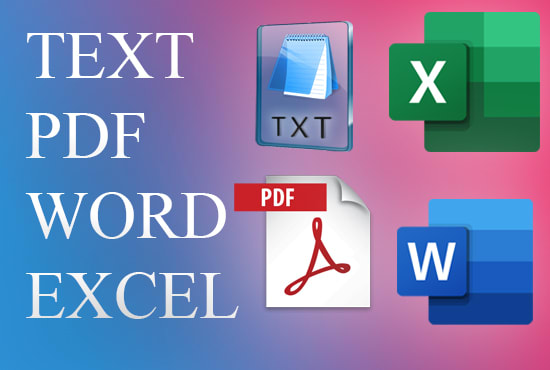 accurately fast convert text or PDF into excel or word