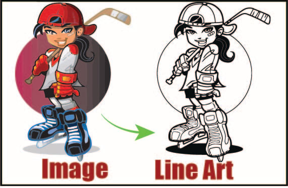 convert your image into detailed vector line art