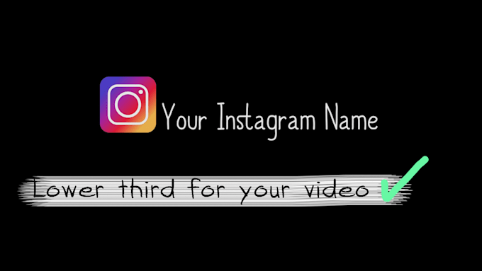 create an instagram lower third for your video