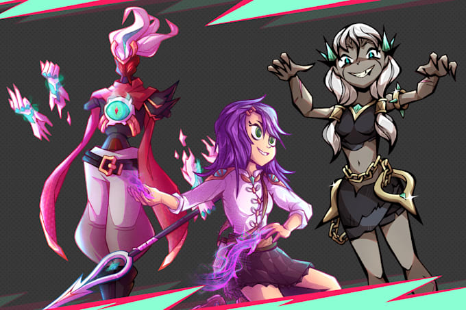 create professional 2d character design, concept art