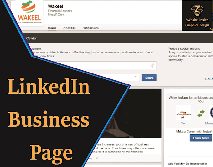 Create A Linkedin Business Or Company Page For You By Pro Design Web Fiverr Getty images via @daylife) a linkedin company page gives a business a fantastic opportunity to promote its products and services, recruit top talent, and share important, interesting, and useful updates. fiverr