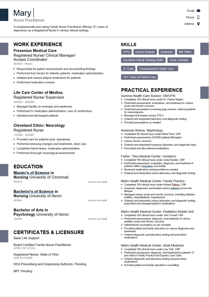 Create An Eye Catching Resume For You By Bryannacurrie Fiverr 0506