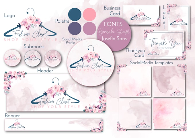 design a complete signature logo branding kit for you with unlimited revisions