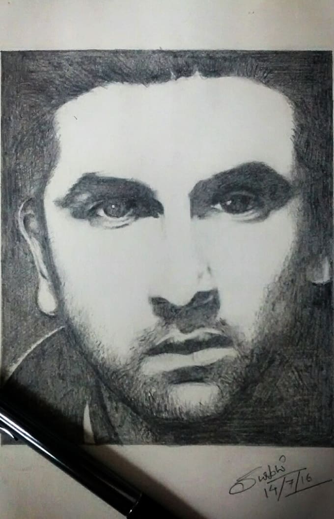 Do Pencil Sketch Portrait And Acrylic Canvas Painting By Surbhi31890