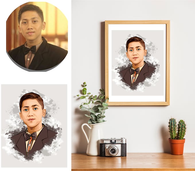 draw vector cartoon for you