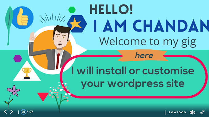 install or customize your wordpress site