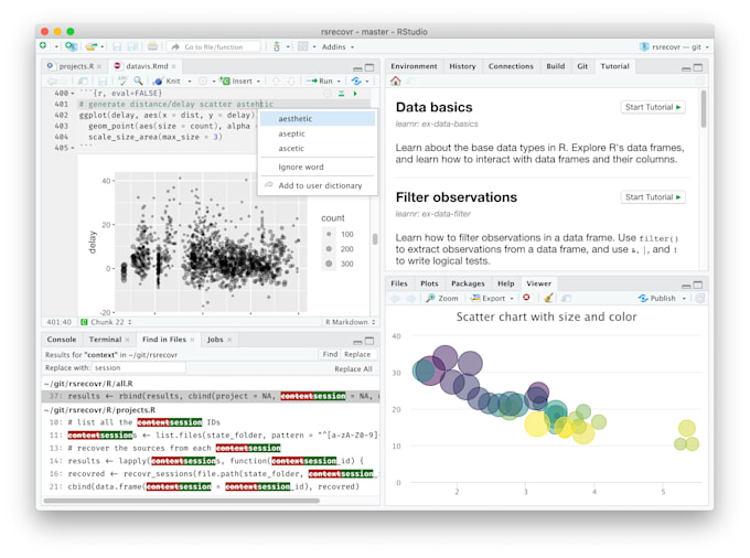work on r,SAS and python projects