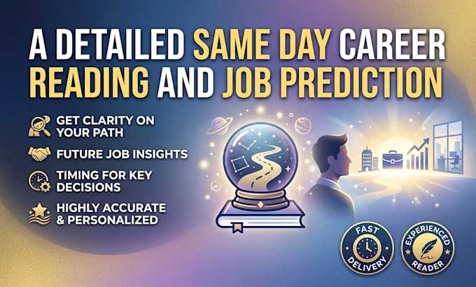 do a detailed same day career reading and job prediction