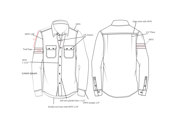 Do technical drawing for any garments by Hiruniprabodha | Fiverr
