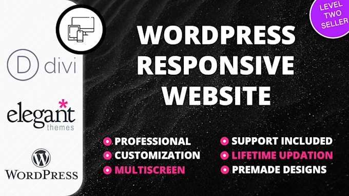 create responsive  website, landing, ecommerce with divi