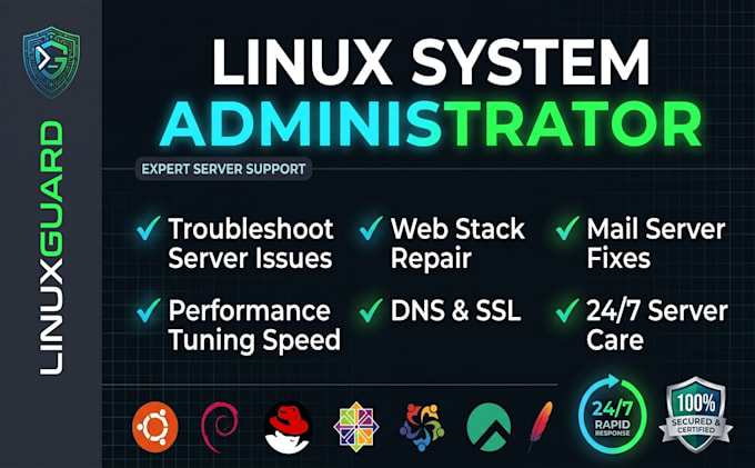 be your linux system administrator and troubleshoot server issues
