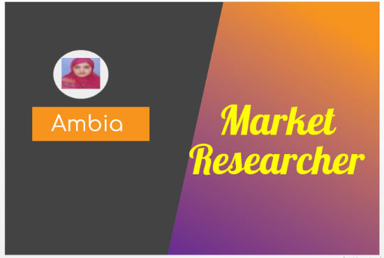 do market research, market analysis and data entry