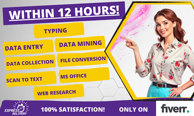 do accurate data entry, data collection, data mining and web research