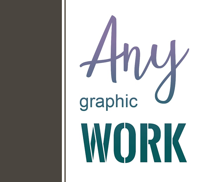 do any graphic work