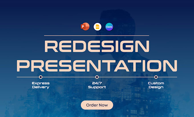 redesign powerpoint presentation and pitch deck slides
