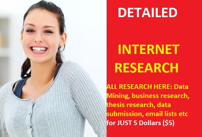 internet research work on fiverr