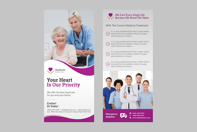 design a creative, modern rack card or corporate flyer
