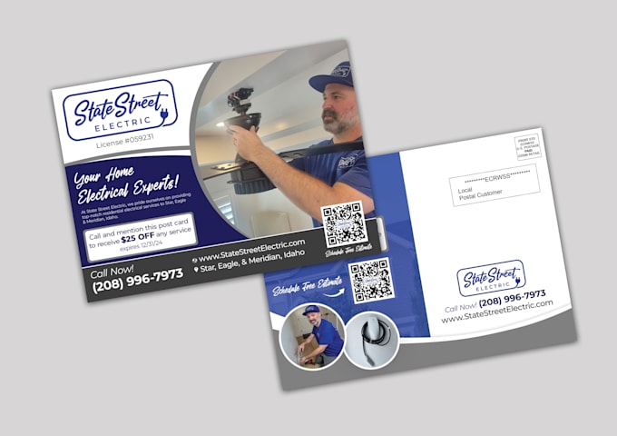 design hvac, electric, handyman, plumber, moving postcard, flyer and door hanger