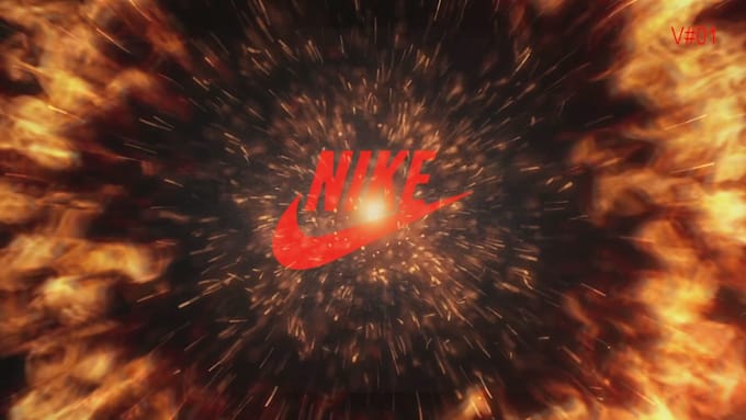 create 3d fire epic glitch youtube gaming animated logo intro outro