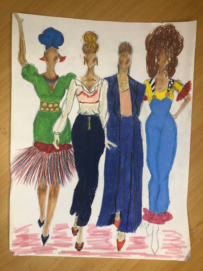 Create a fashion illustration for your idea by Legallygabs | Fiverr
