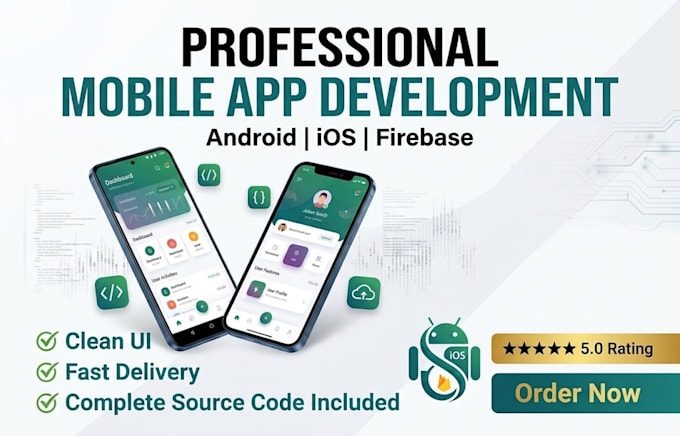 develop android, ios mobile app with modern UI UX design