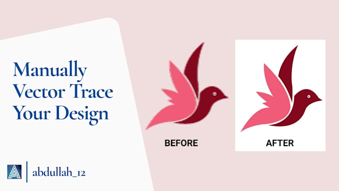 manually vector trace your logo, sketch, or image to high quality vector