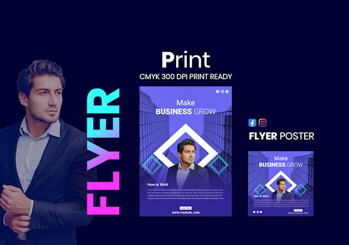 design printable or digital flyer, poster, brochure