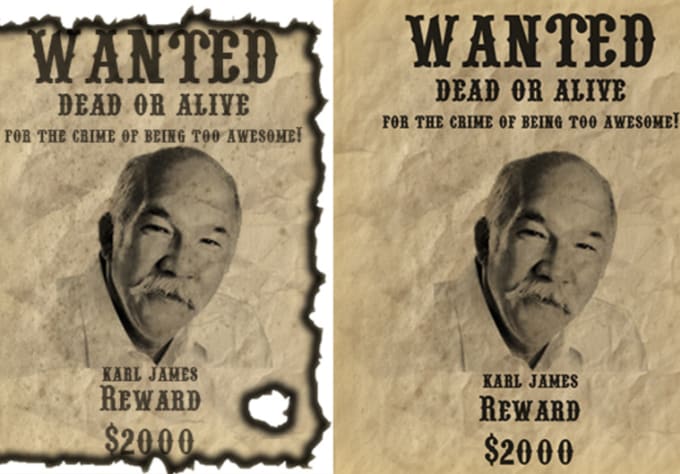Make a wild west wanted poster using a picture of any person by ...