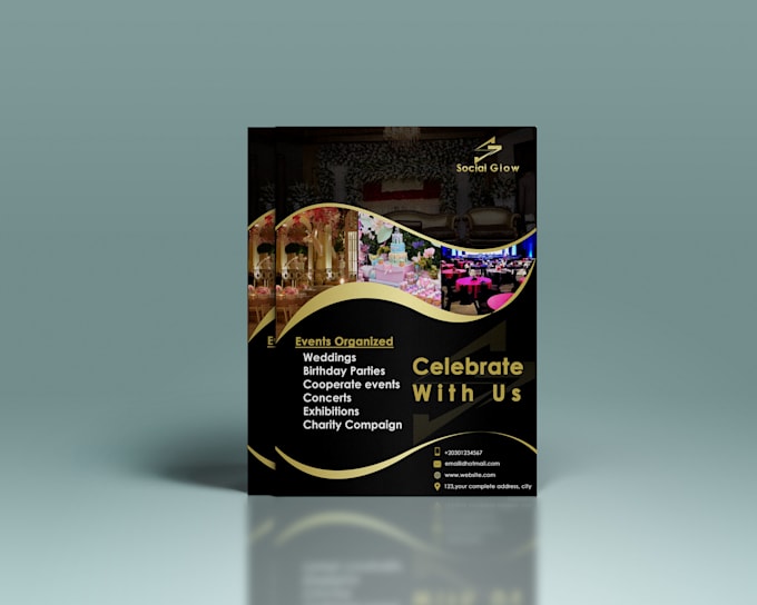 design a professional flyer, poster, post card in less than 24 hours