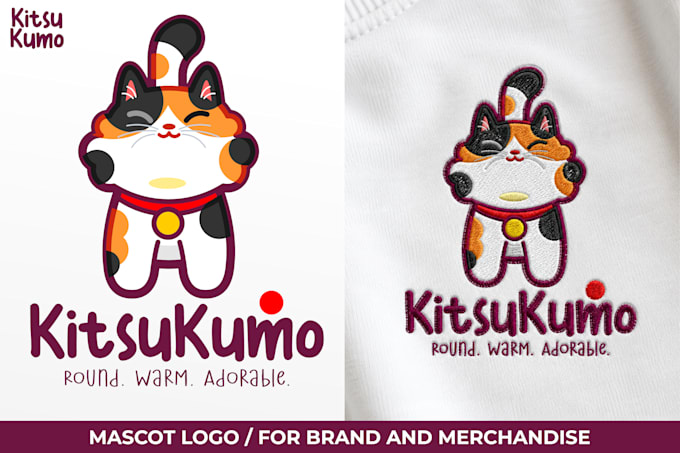 design cute mascot logo for brand and merchandise