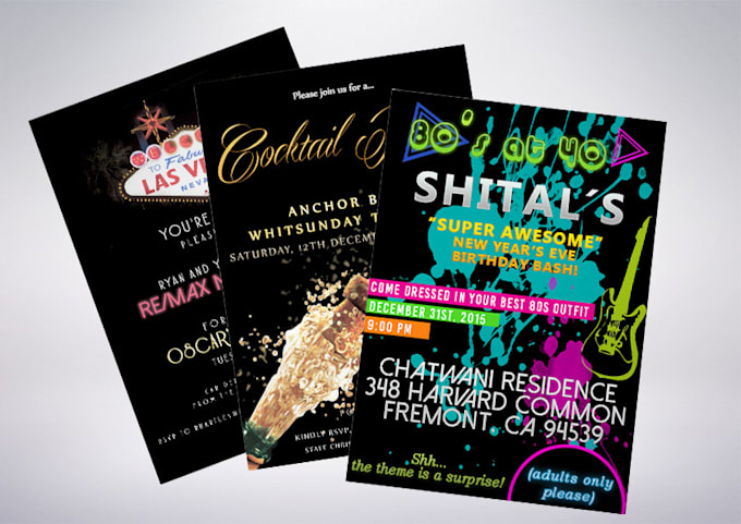 design party invitations cards