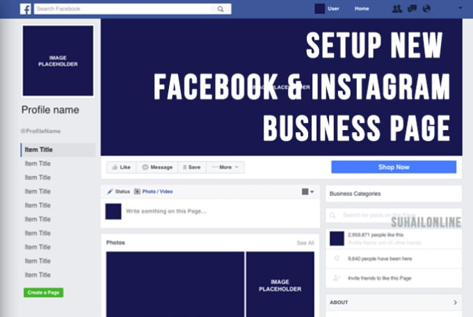 Setup New Facebook And Instagram Business Page By Suhailonline