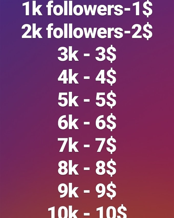 5k Instagram Followers For 5 Dollars By Juzztin