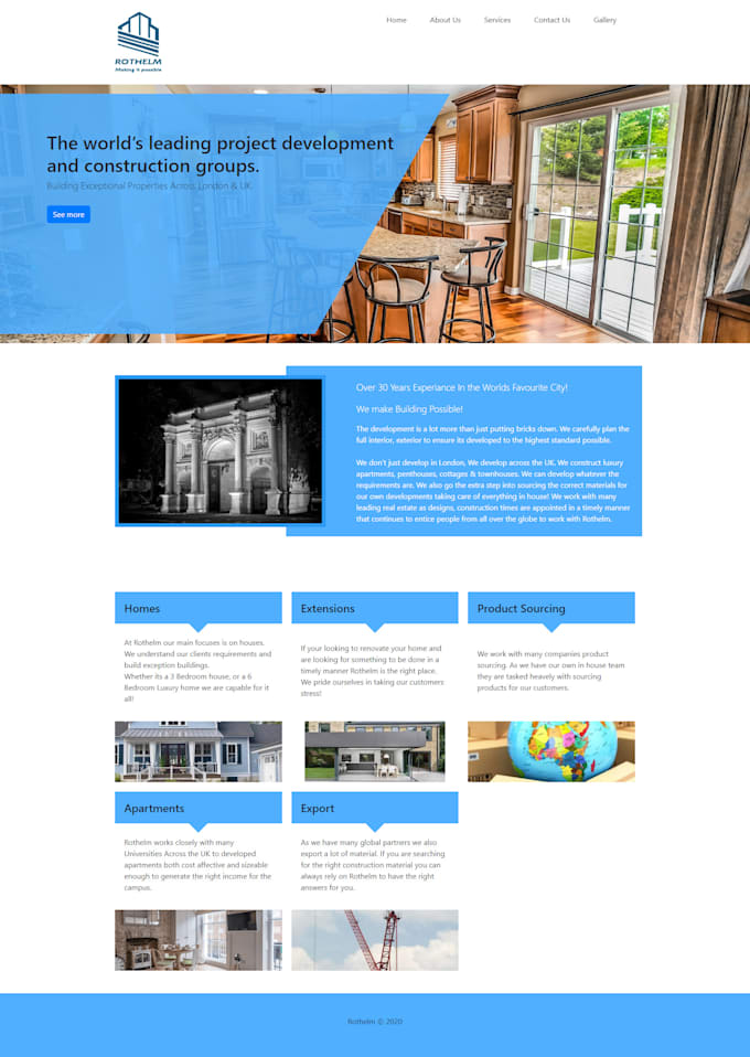design and develop a full website