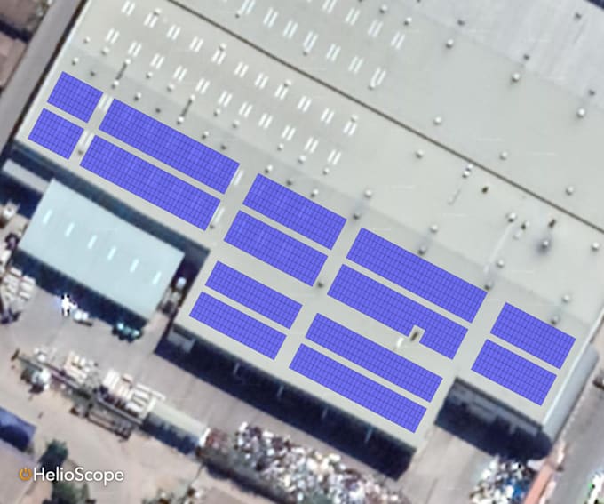 design your solar layout using a helioscope
