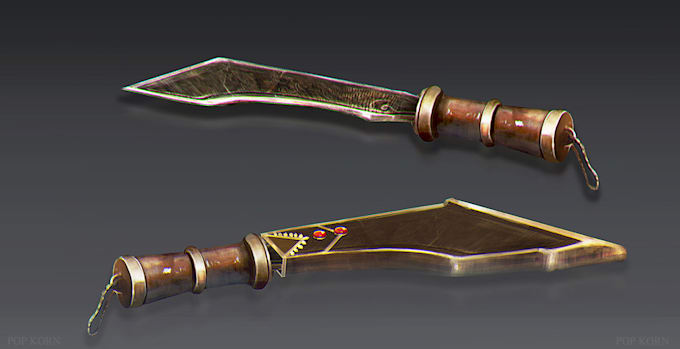 create weapon design and illustration