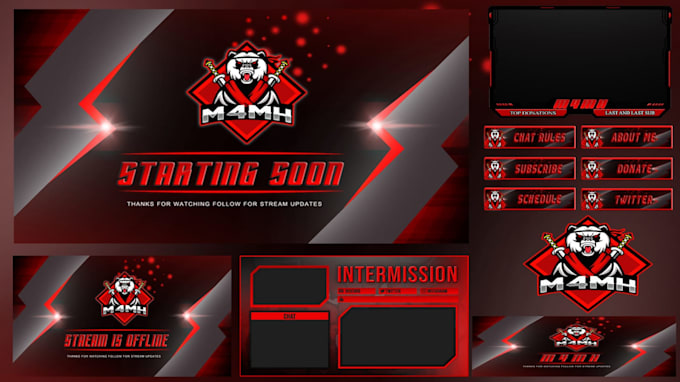 design best twitch, overlay animated for stream