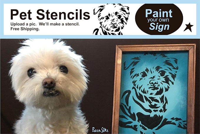 make a reusable plastic stencil of your pet