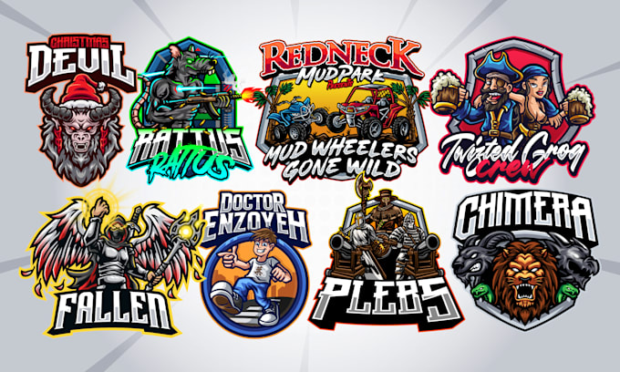 draw custom cartoon, character, mascot logo design for you