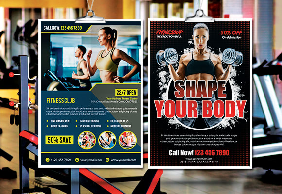 create eye catching fitness flyer design