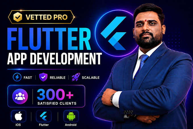 develop flutter mobile apps for android, ios and ai apps