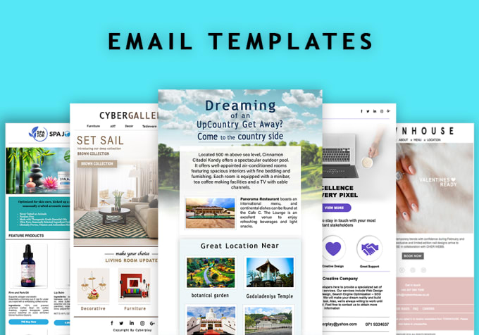 Hire a freelancer to design editable, responsive mailchimp and html newsletter template